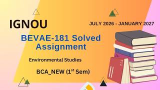 BEVAE-181 Solved Assignment July-26/Jan-27 || BCA_NEW(1st Sem) | IGNOU Assignment Solutions(2026-27)