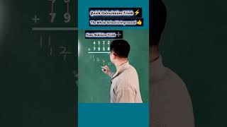 Quick Calculation Trick ⚡Fast Addition Trick ➕ #foryou #maths #mathstricks #addition #mathctober