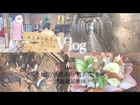 【Vlog】佐渡の記録 DAY3/佐和田海岸🌊/長浜荘🦑/佐渡金山🗻💰/敷島荘🍣/北沢浮遊選鉱場跡🌳