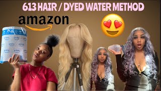 AMAZONS BEST AFFORDABLE 613 HUMAN HAIR WIG | WATER DYE METHOD