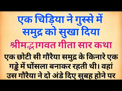 एक चिड़िया ने गुस्से में समुंद्र को सूखा दिया | श्रीमद्भागवत गीता सार कथा | Motivational​ Story |