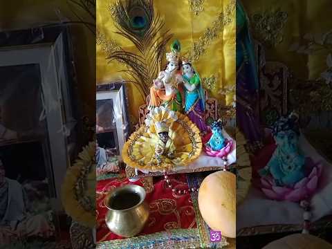 Hamare pyare ladoo ka shringar ✨🕉️ || #krishna #status #shringar #short