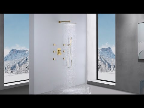STARBATH Three Function Shower System with Body Jet Gold
