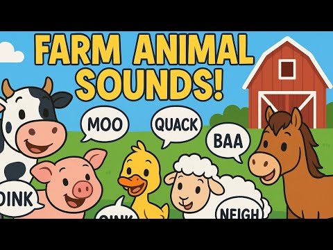 Farm Animal Sounds for Kids🐮🐔 | Learn & Play Fun!