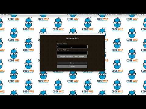 Configuring Minecraft to connect to Code Wiz Arlington