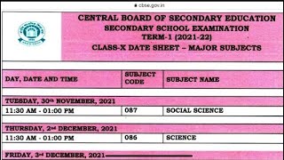 CBSE Datesheet Class 10 Released | Cbse Latest Update How to Download datesheet #cbsedatesheet