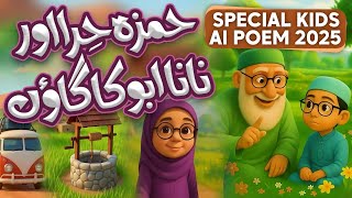 Hamza, Hira Aur Nana Abbu Ka Gaun | Special Kids AI Poem | Urdu AI Rhymes | Kids Madani Channel