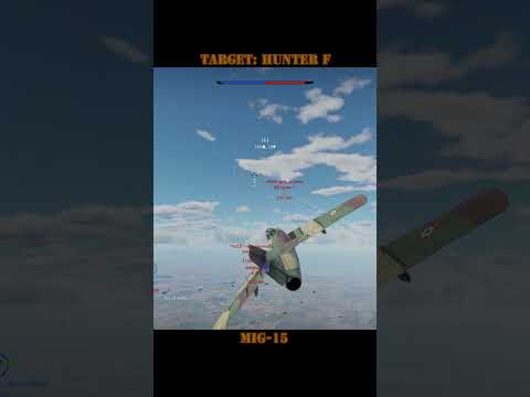 #WarThunder - First Jet Kill as Mig-15 shoot down Hunter F! #sabaton #gaming