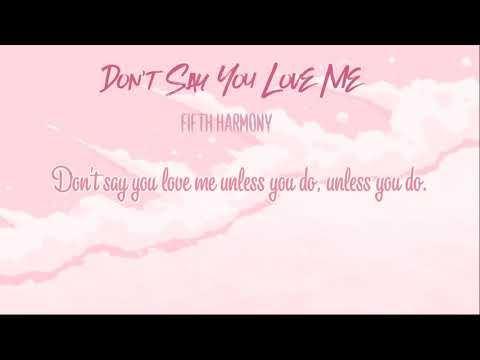 Don't Say You Love Me - Fifth Harmony LYRICS