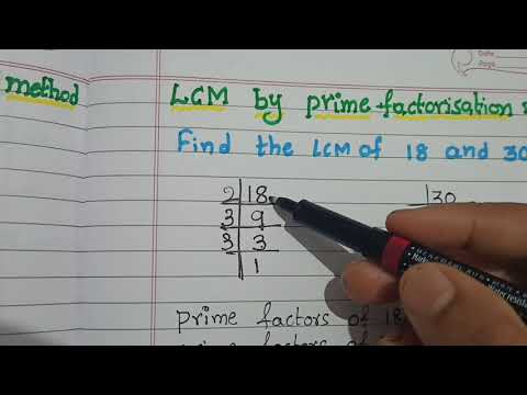 LCM by prime factorisation method# finding the LCM#