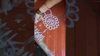 easy rangoli design #rangolidesigns #morningrangoli