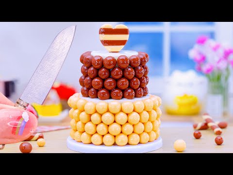 Amazing Unique Miniature Chocolate Cake Decorations | Sweet Miniature Ideas Round Fondant
