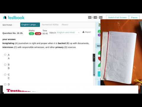 Testbook Sbi Clerk live mock test-7 |Testbook Sbi clerk prelims mocktest | testbook coupon code