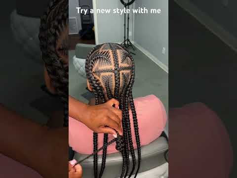 Would you try this braid style that I did? First time trying stitch braids #stitchbraids #trending