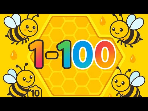 Preschool Counting 1–100 🐝 Honey Bee Fun Numbers for Children 