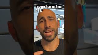 Lessons learned from a PhD #lessonslearned #lessonslearnedinlife