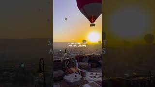 "Floating above the magical landscapes of Cappadocia 🎈🏜️  #DiscoverCappadocia #ExploreTurkey"
