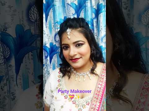 NUDE PARTY MAKEOVER 💖✨.MAKEOVER BY ME.#professional#makeupartist #makeover #hairstyle#ytshortsindia