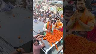 Khesari Lal Yadav anointed with thousands of liters !!😱!!..#bihar #khesarilal #tejashviyadav #RJD...