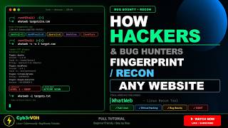 How Hackers & Bug Hunters Fingerprint / Recon Any Website Using WhatWeb