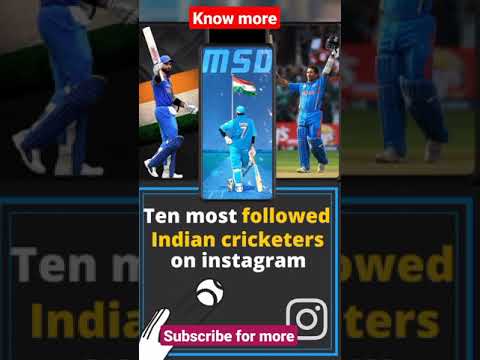 10 most followed  Indian cricketers on #instagram #shorts