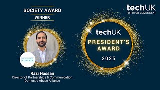 techUK Society Award winner 2025: Razi Hassan, Co-founder, Domestic Abuse Alliance