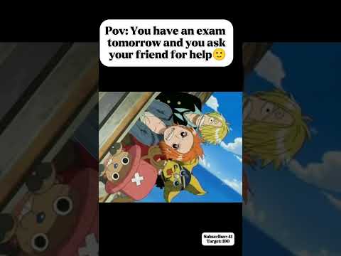Zoro giving the most accurate exam advice ever 💀 #funny #shorts #anime