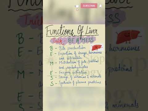 Trick to learn functions of liver 😌 #shorts #facts #neet #tricks #biology #neettricks