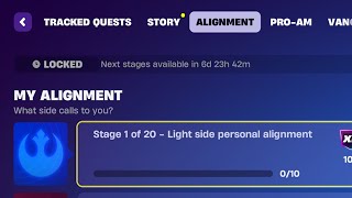 Stage 1 of 20 - Light side personal alignment - Fortnite Alignment Quests
