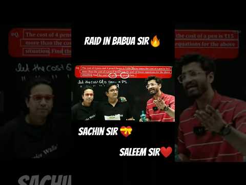 Raid in babua sir live class 🔥#shorts#physicswallah#ritiksir#saleemsir#sachinsir #jeebatch#class10