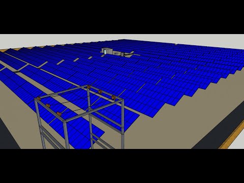 1MW GROUND MOUNTED 3D MODEL