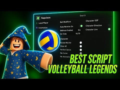 New Best Volleyball Legends Script | Ball Hitbox, Powerful Serve, No Cooldown And More