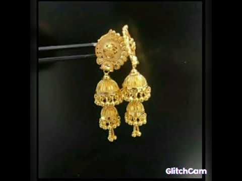latest fancy earrings designs#gold