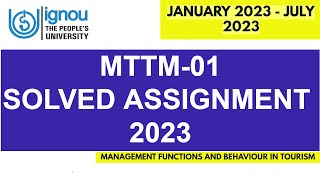 MTTM-01 SOLVED IGNOU ASSIGNMENT 2023 SESSION II Full Solved