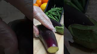 Slicing Eggplant Food Preparation #slicing #eggplant #foodpreparation