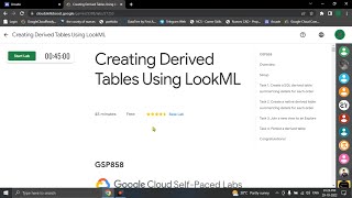 Creating Derived Tables Using LookML [ GSP858 ] Google Cloud Lab Solution
