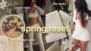 spring vlog 🎧🫐  pilates, spa day, grocery haul, fav eats