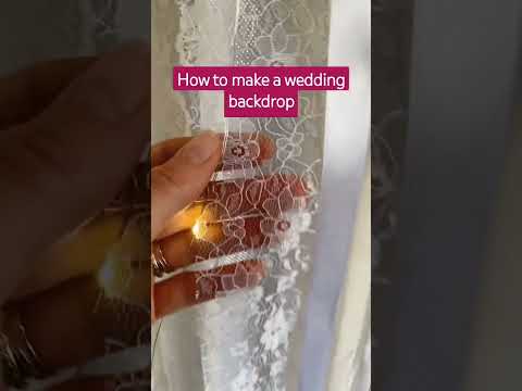 How to make a wedding backdrop with mixed lace