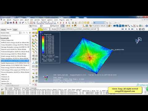 Abaqus Tutorials Step by Step Impact of Fabric sheet