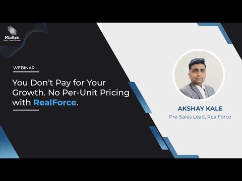 You Don't Pay for Your Growth. No Per Unit Pricing with RealForce.