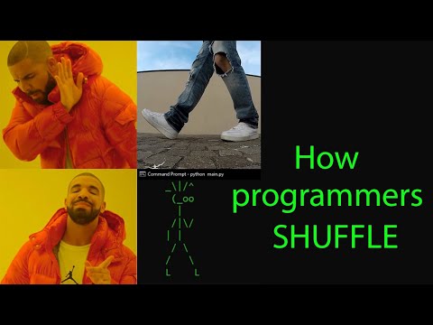How programmers shuffle | #Shorts | ASCII art | Python project