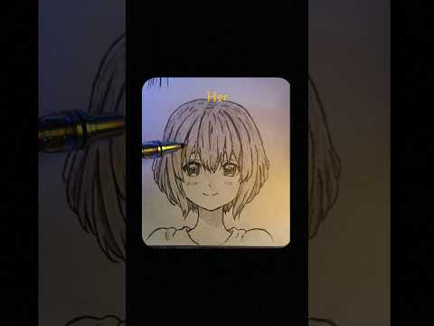 "Her"🥀#anime #animeart #animesketches #animedrawing #animedraw #asilentvoice #animeedits #sketches