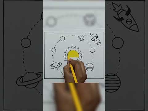 Solar system project drawing #shorts #solarsystem #viraldrawing #drawingvideos #planets #easyart