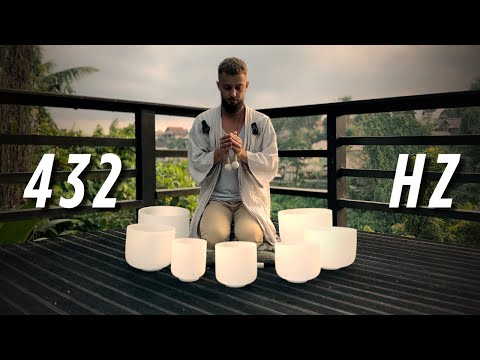 Cleansing 7 Chakras with Quartz Bowls | High Vibration Healing | 432 Hz | Sounds of Nature