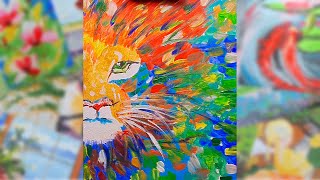 Acrilic Painting  🎨 LION 🎨| How to Draw | Magic Paintings