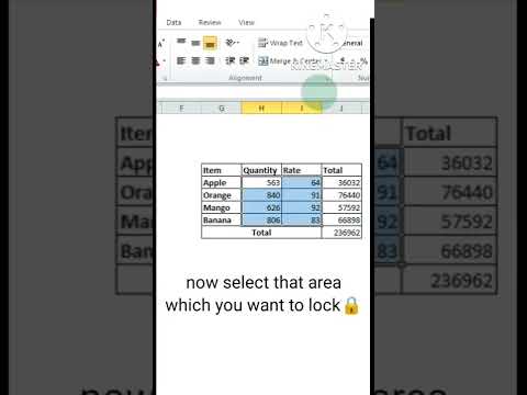 How to protect cells in ms excel