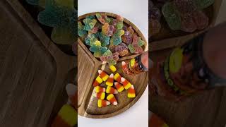 Filling platter with sweets ~ASMR~ #candy #candyopening #satisfying #sweetsandfun #candysounds