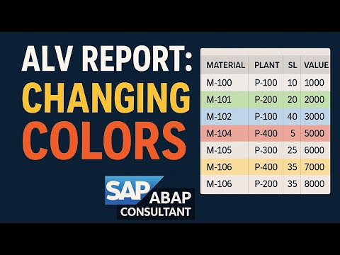 ABAP Program For Your Reference| ALV Report: Changing Colors #sapabap