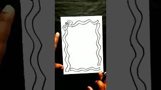 Assignment red ribbon border designs for projects handmade|simple border designs|#projectwork #short