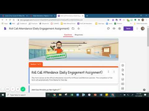 Creating Daily Roll Call Attendance in Canvas Using Google Forms